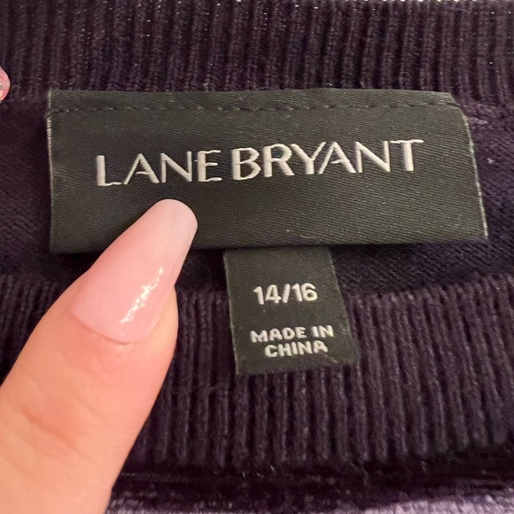 Lane Bryant Velvet Front Sweater - 14/16 - Picture 3 of 3